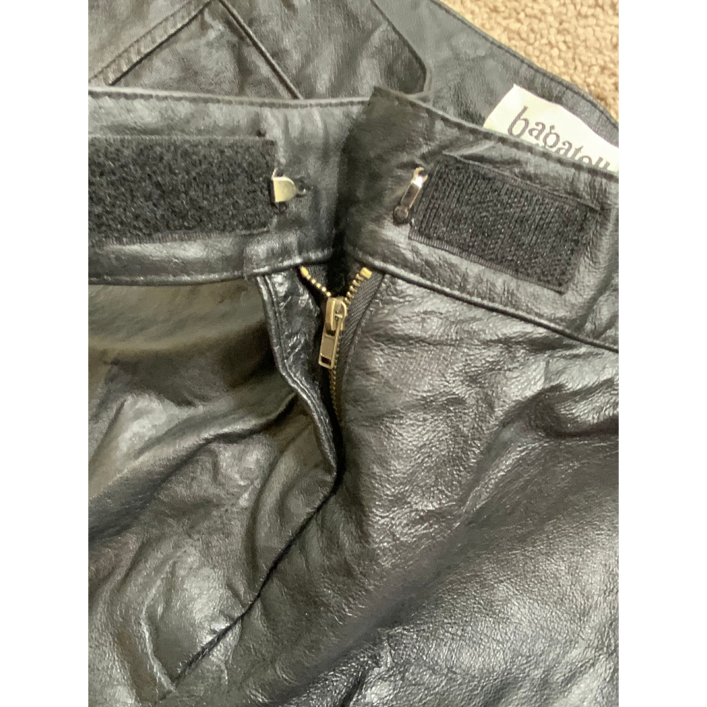 Bagatelle Women's Black 100% Leather Pants Straight Leg Sz 14 Mob Wife Motocore - Picture 16 of 16
